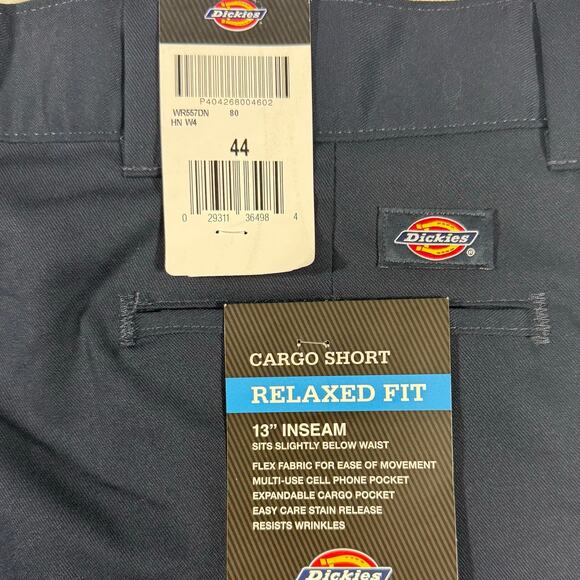 Dickies Men's Flex 13" Inseam Relaxed Fit Cargo Shorts Navy 44 - Picture 6 of 8